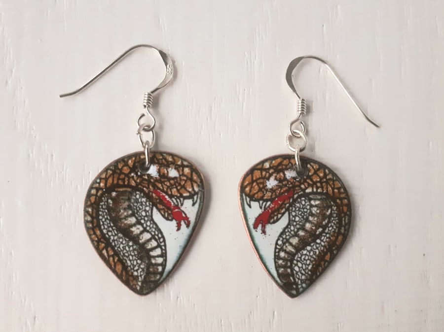 Cobra Head Pendant Earrings