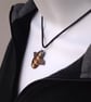 Bumble Bee Pendant - in Stripes of Golden Yellow and Black Enamels - Image 6