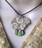 Sheep Pendant with Colourful Curls - in Enamels - Image 1