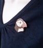 Puffin's Head Brooch in Enamels - Image 3
