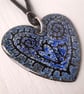 Large Enamelled Stainless Steel Heart Pendant (with colourful hand-drawn design) - Image 5