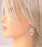Diamond-shaped Musical Note Earrings - Semi-Quaver - Image 2