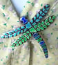 Large Dragonfly Brooch in Colourful Enamels - Image 1