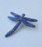Large Dragonfly Brooch in Colourful Enamels - Image 8