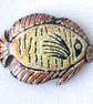 Large Exotic Fish Brooch - Round - Image 1