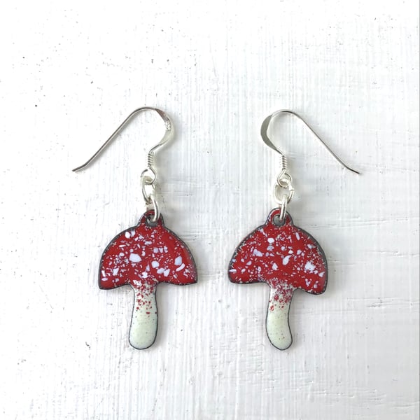 Red Spotted ‘Fly Agaric’ Toadstool Earrings