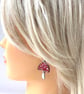 Red Spotted ‘Fly Agaric’ Toadstool Earrings - Image 3