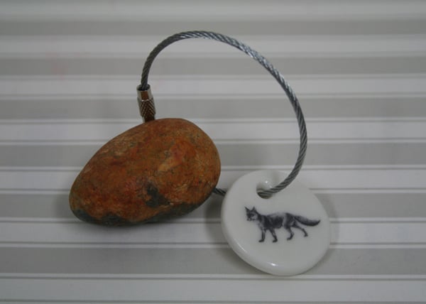 Pebble keyring 