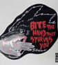 Bite the Hand Sticker - Punk Wolf Decoration - Image 2