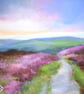 Among the Heather Acrylic Landscape Painting - Ideal Housewarming Gift
