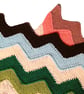 Colourful handmade knitted blanket - zigzag design - Image 5