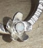 Opal pendant sterling silver rotating circle with flower - Image 3