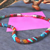 Bead Necklace -Handmade Peyote Stitch Necklace -  Potato Head Blues !