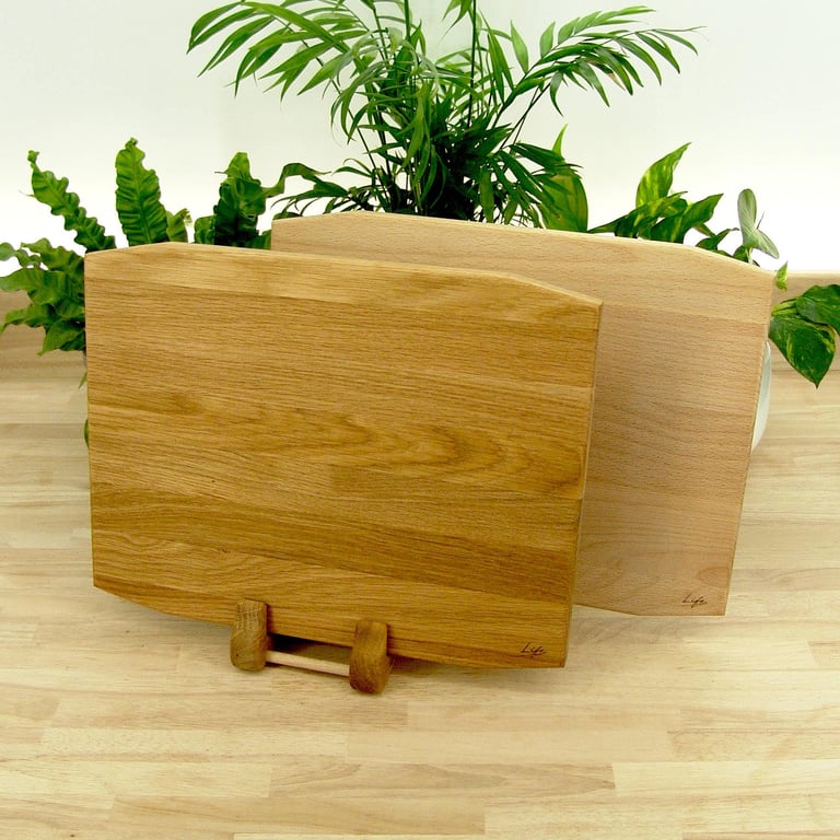 Large Chopping Board, Life Signature: Solid Oak or Beech, UK Hand Made