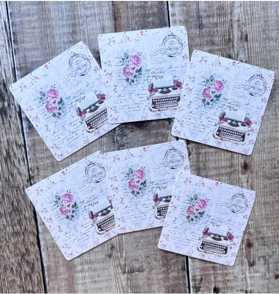 Shabby chic inspired card toppers ephemera 