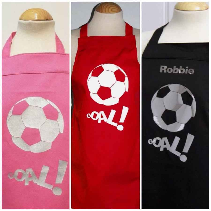 Personalised Football Apron (9-12 yrs) - Made in England