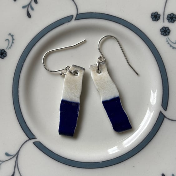 Handmade Earrings, Ceramic, Unique Earrings, Vintage, Eco Friendly Gifts.