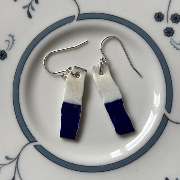 Handmade Earrings, Ceramic, Unique Earrings, Vintage, Eco Friendly Gifts.
