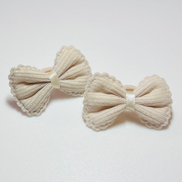 Corduroy Bow Hair bobbles 