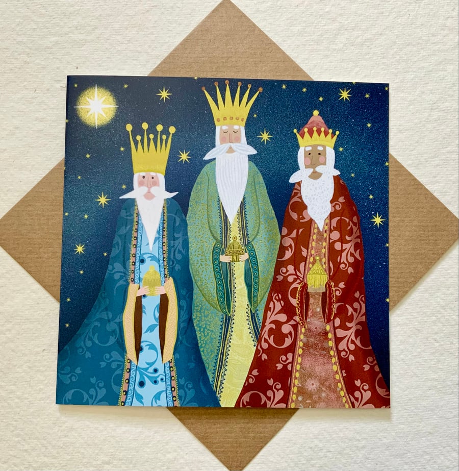 Three Kings, blank greetings card