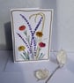 Garden Flowers Blank Greetings Card - Unique and Hand Painted - Image 3