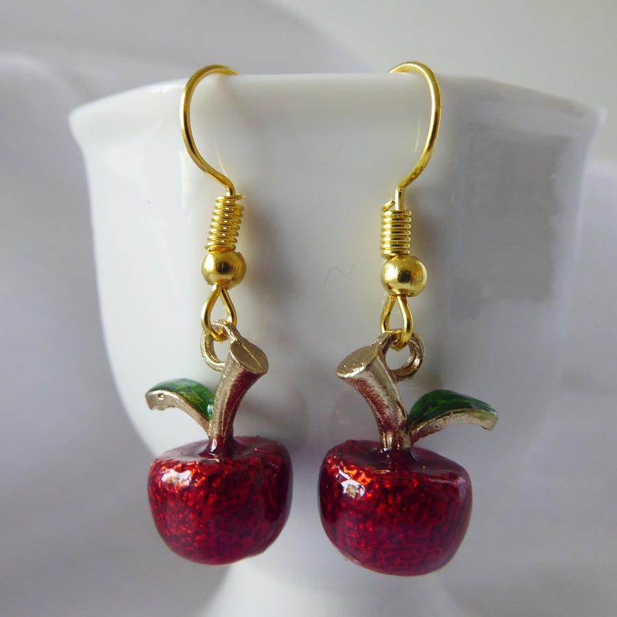  Pair of Novelty Christmas Cherry Earrings 