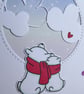 Husband Christmas Card - Polar Bears with Snowy Northern Lights Sky - Image 8