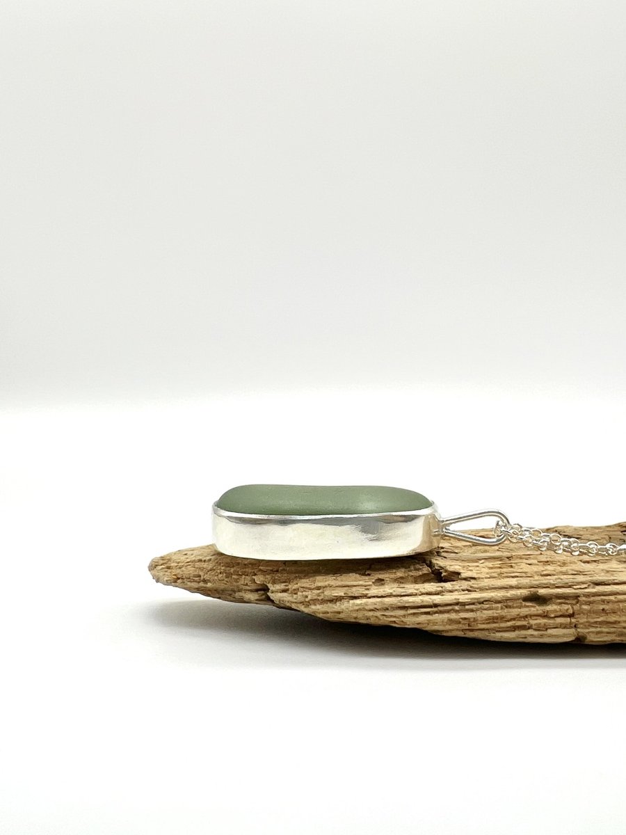 Aqua Sea Glass Necklace