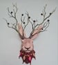 Larger than life jackalope with twig antlers & felt collar  - Rowan Thistlekin - Image 3
