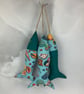 Shells hanging fabric fish set, Handmade - Image 1