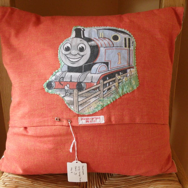 Vintage childrens train cushion