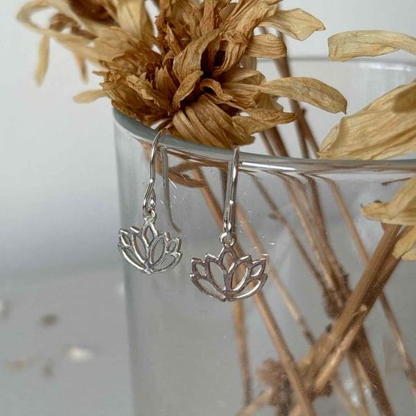 Lotus flower earrings 