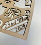 Personalised wooden heart & dove decoration - Image 4