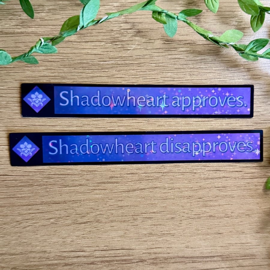 Shadowheart Approves Disapproves Sticker Set - Holographic Vinyl RPG Decals