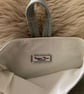 Vintage tweed, wool and leather pouch bag or storage bag. - Image 5