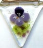 Pansy Flower Bunting: Garden Decoration Garland, fused glass bunting. - Image 10