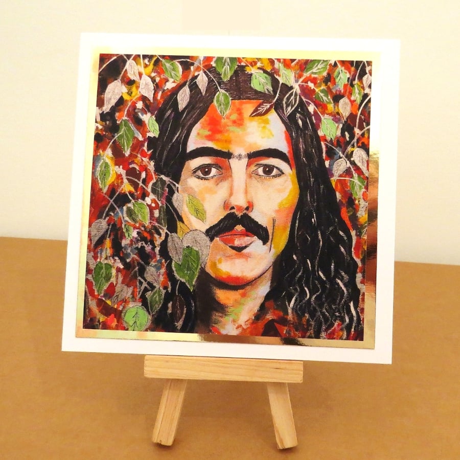 George Harrision - 6 x 6 inch Greeting Card - Print from Original Painting