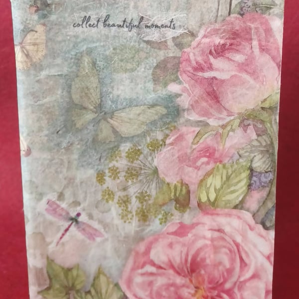A6 Notebook Pink Roses