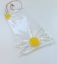 Large daisy suncatcher, fused glass wall art, clear glass florals, birthday gift