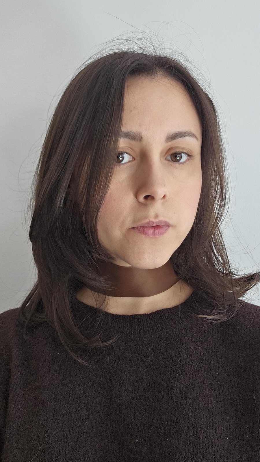 Women's Mocha Brown Wide Ribbon Choker Necklace