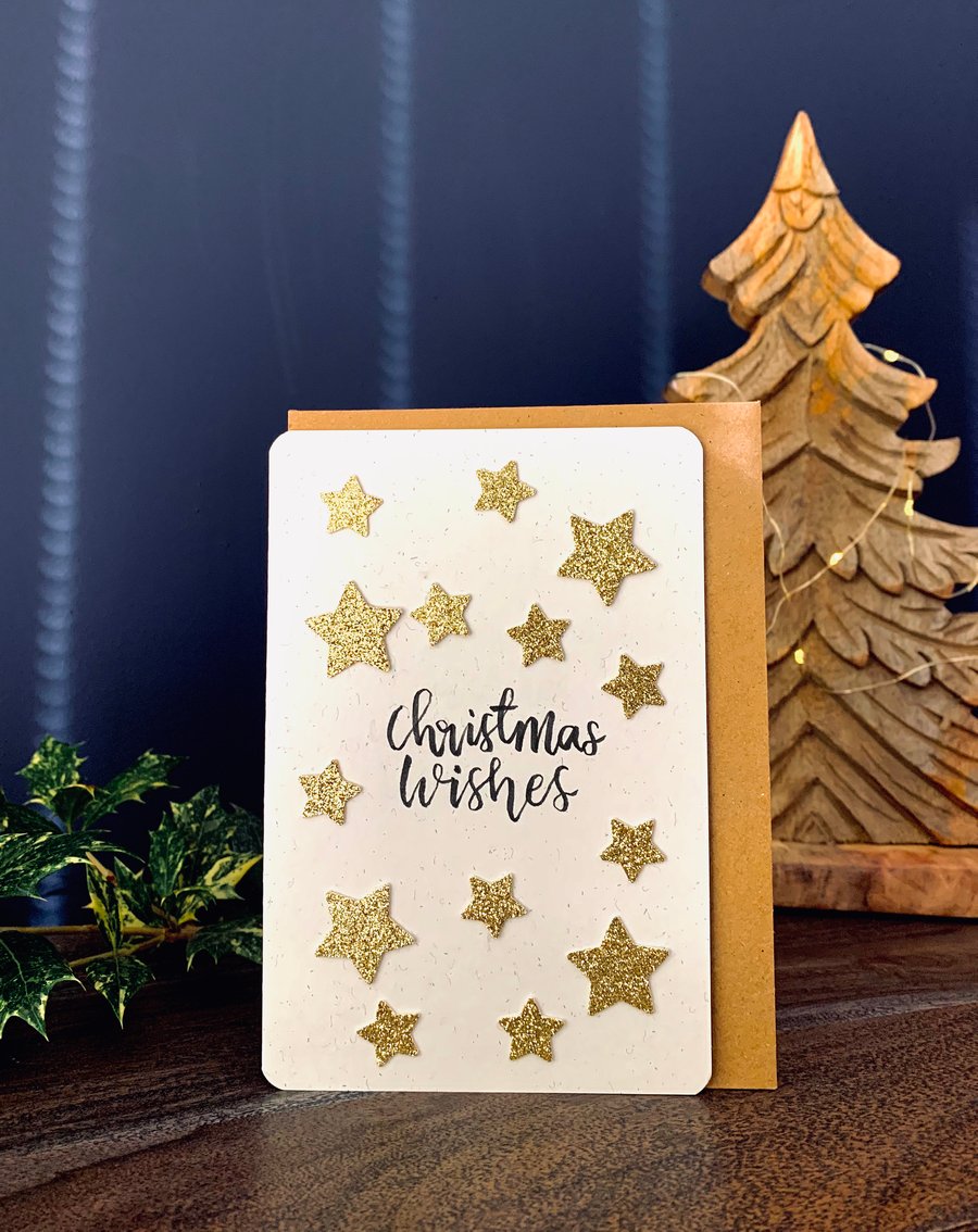 Handmade Christmas Card “Christmas Wishes”