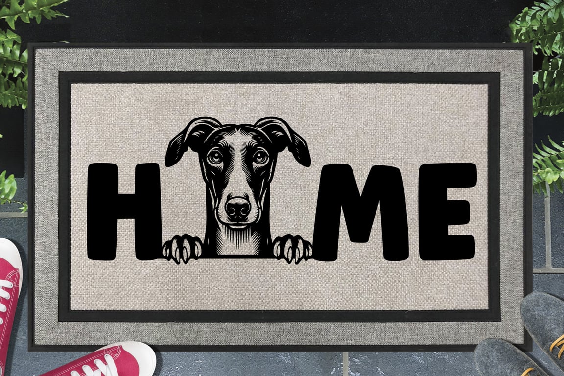 Greyhound Home Door Mat No.2 - All Weather Doormat - 45x70cm 