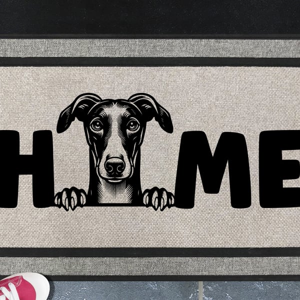Greyhound Home Door Mat No.2 - All Weather Doormat - 45x70cm 