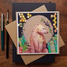 Bear and Books handmade card, keepsake from my original artwork