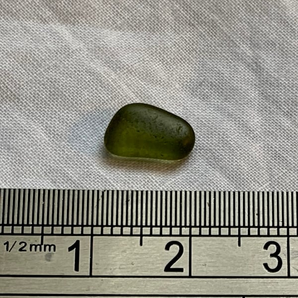 Custom Sea Glass Ring - Light Olive Green