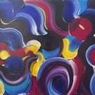 'Strength' Original Abstract Acrylic Painting in Bright Bold Colours