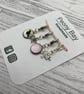 Set of 4 stitch markers with sheep & flowers