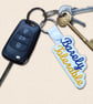 Barely Tolerable Keyring - Funny Faux Leather Bag Charm - Image 2