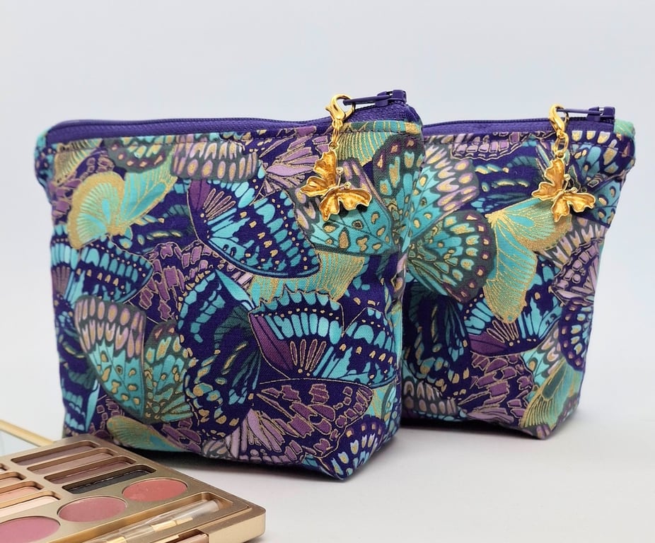 Purple butterfly wings make up bag 456P