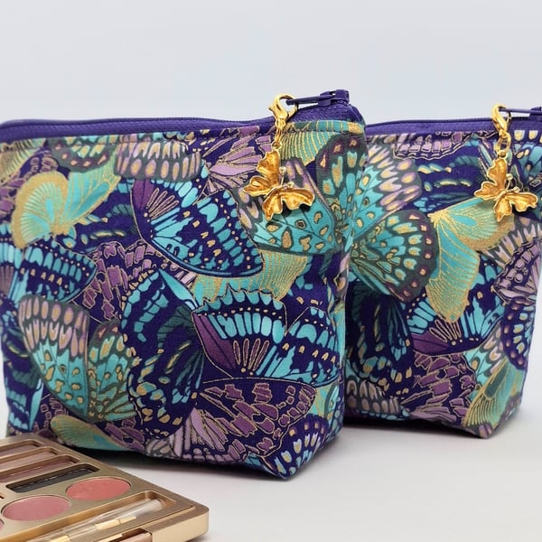 Purple butterfly wings make up bag 456P